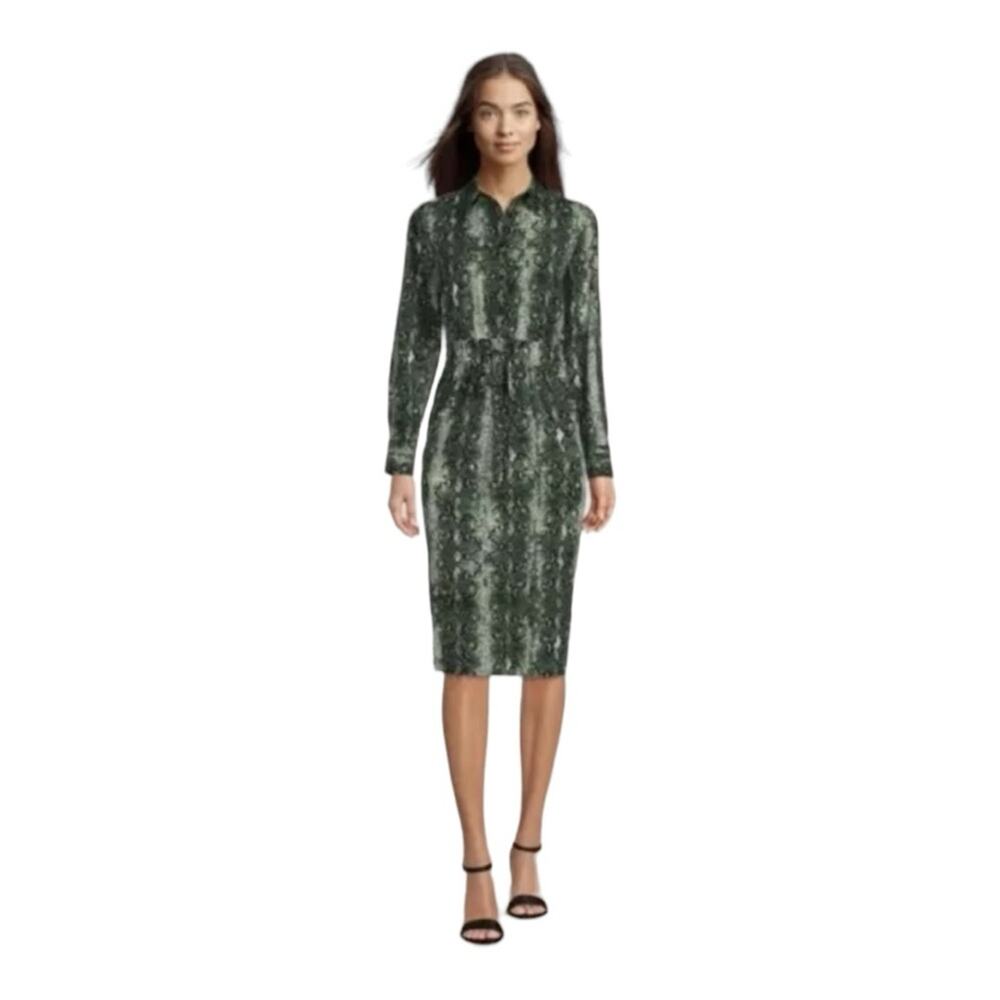 Alex Marie Green Black Snakeskin Dress Size 14